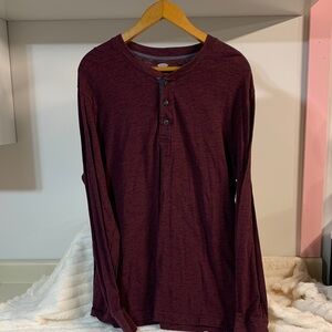 Old Navy Men's Burgundy Long Sleeve Shirt